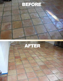 mexican tile and saltillo tile stripping and sealing