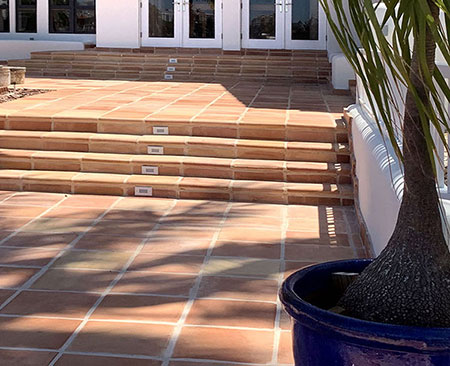 Mexican tile cleaning example in Palm Beach, Florida resort