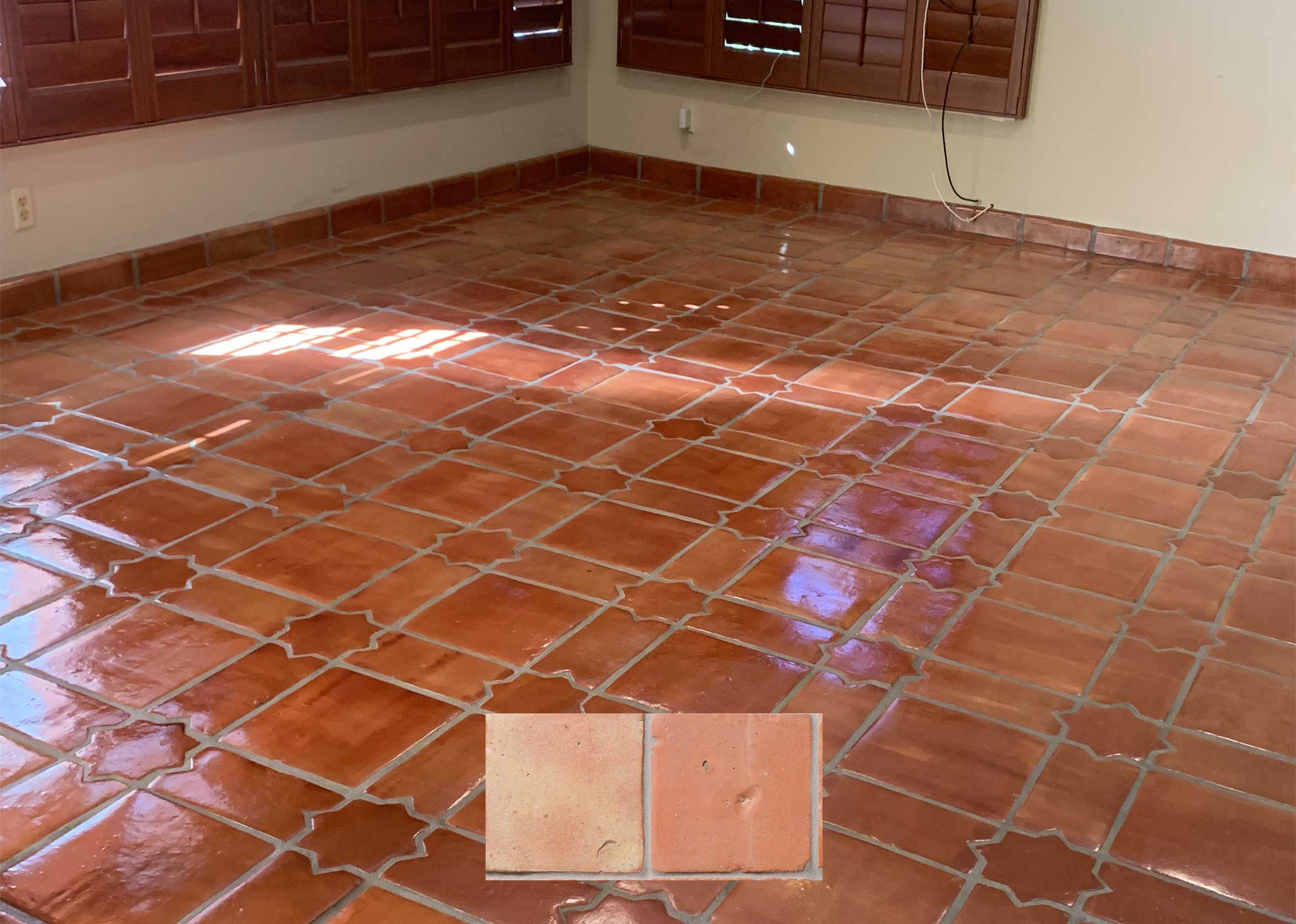 Photo of Mexican tile stain result photo in Orlando Florida
